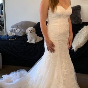 Custom Wedding Dress w/ Corset back, Ivory